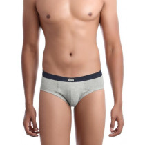 Hanes Men Grey Stretch Duo Dry Cotton Stretch Hip Briefs