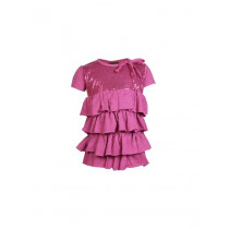 Doodle Kids Girls Layer Magenta Top