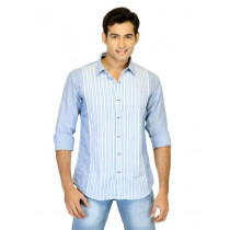 Probase Men Stripes Blue Shirts