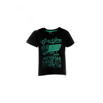 Gini and Jony Boys Printed Black T-shirt