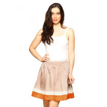 Forever New Women Clay Pleated Beige Skirts