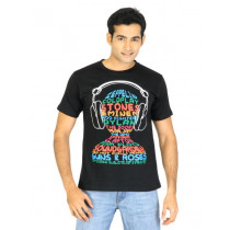 Tantra Men Black Printed T-shirt