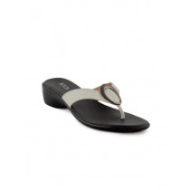 Rocia Women White & Black Flats