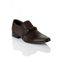 Cobblerz Men Brown Leather Semiformal Shoes