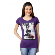 Flying Machine Women Purple T-shirt