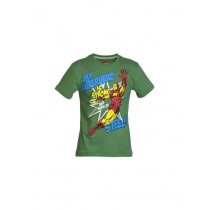 Marvel Boys Green Printed T-shirt