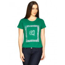 Tantra Women's Shlokas Green T-shirt