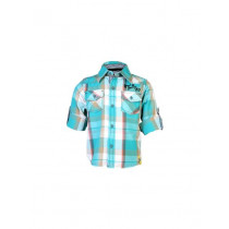 Gini and Jony Kids Boys Check Blue Shirts