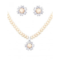 Miki Pearl Women Ivory Jewellery Set