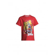 Avengers Boys Red Printed T-shirt