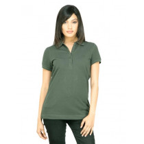United Colors of Benetton Women Solid Olive T-shirt