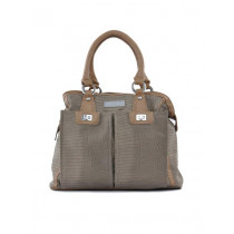 Lino Perros Women Front Pocket Brown Handbag