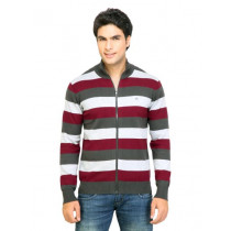 Arrow Sport Men Stripes Red Sweaters