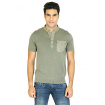 United Colors of Benetton Men Short Green T-shirt
