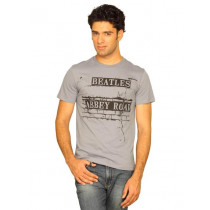 Beatles Men's The Beatles Brick Road Grey Violet T-shirt