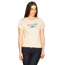 Tantra Women Cream T-shirt