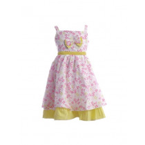 Gini and Jony Girls Printed Pink Dress