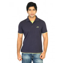 Proline Mens Solid Blue Polo Tshirt