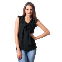 ONLY Women Black Chiffon Top
