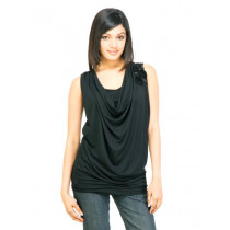 Jealous 21 Women Casual Top Black Tops