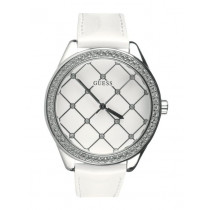 Guess Women Netted White Watch