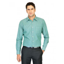Belmonte Men Stripes Green Shirts