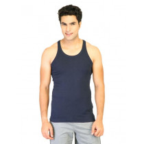 Hanes Men Racer Back Navy Blue Innerwear Vests