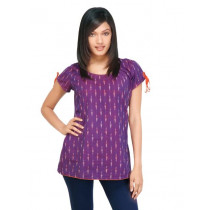 Mother Earth Women Printed Purple Kurtis