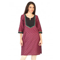 Aurelia Women Printed Maroon Kurtas
