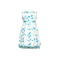 Palm Tree Girls Beyonce White & Blue Dress