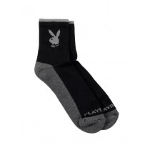 Playboy Men Grey & Black Socks