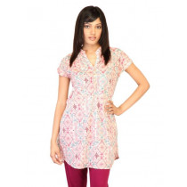 W Women Printed Cream Kurtis