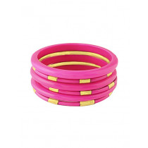 ToniQ Women Pink Set of 6 Bangles