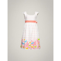 Gini and Jony Girl's Sara Off White Polka Dot Kidswear