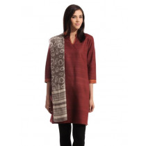 Fabindia Women Chanderi Grey Stole