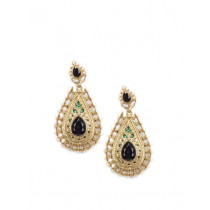 Royal Diadem Black Earrings