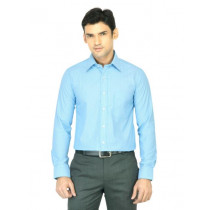 Mark Taylor Men White Striped Blue Shirt