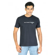 Tantra Men Navy Blue Printed T-shirt