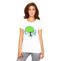 Inkfruit Women's Think Green White T-shirt