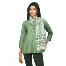 Fabindia Women Buta Cream Silk Stole