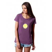 Tantra Women Purple Shopping T-shirt