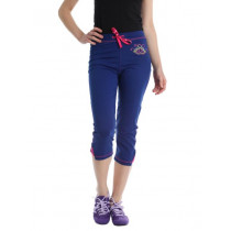 Urban Yoga Women Blue Capris