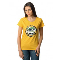 Myntra Women Rider Yellow T-shirt