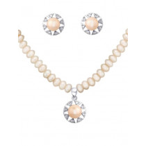 Miki Pearl Women Ivory Jewellery Set