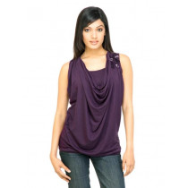 Jealous 21 Women Casual Top Purple Tops