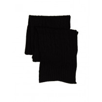 Scullers Women Solid Black Scarves