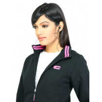 C Vox Women Solid 1354 Black Jacket