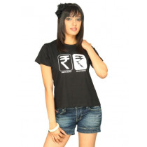 Tantra Women's Rupee Black T-shirt