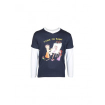 Chhota Bheem Kids Boys I Like to Paint Navy Blue T-shirt