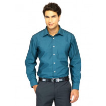John Miller Men Solid Blue Shirts